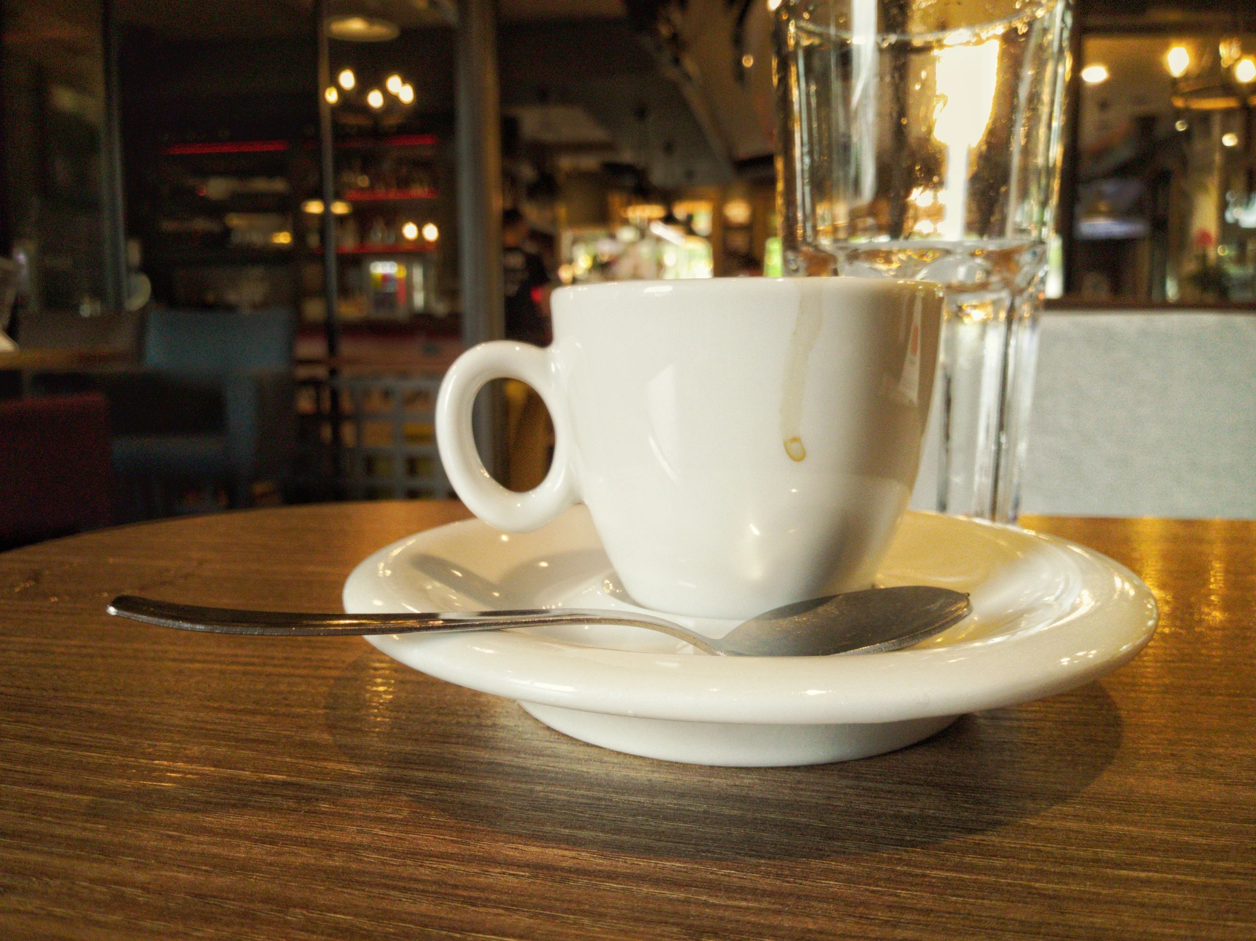 Coffee cup in early morning light